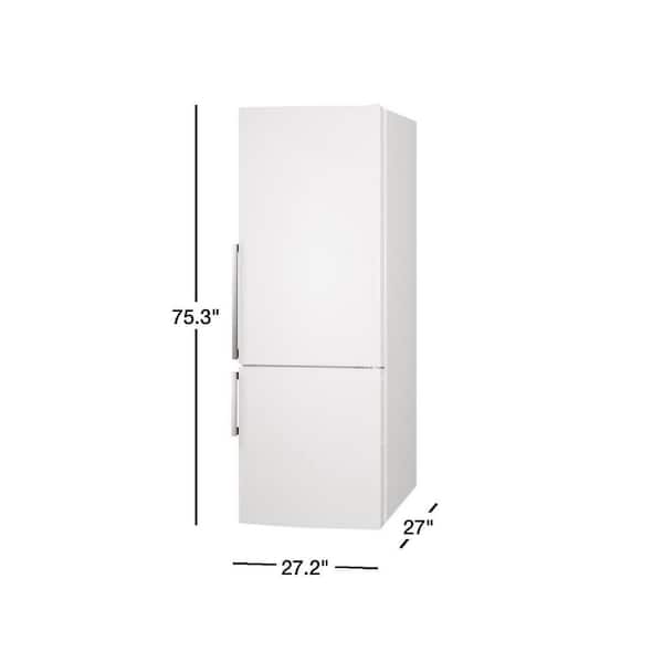 Equator Advanced Appliances 11.5 CU.FT Real Stainless Bottom Freezer Refrigerator