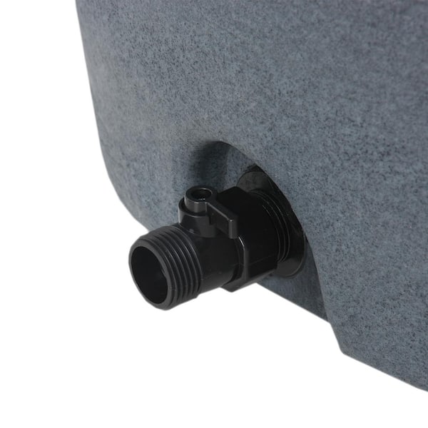 Algreen Athena 80 Gal. Charcoal-Stone Rain Barrel 86301