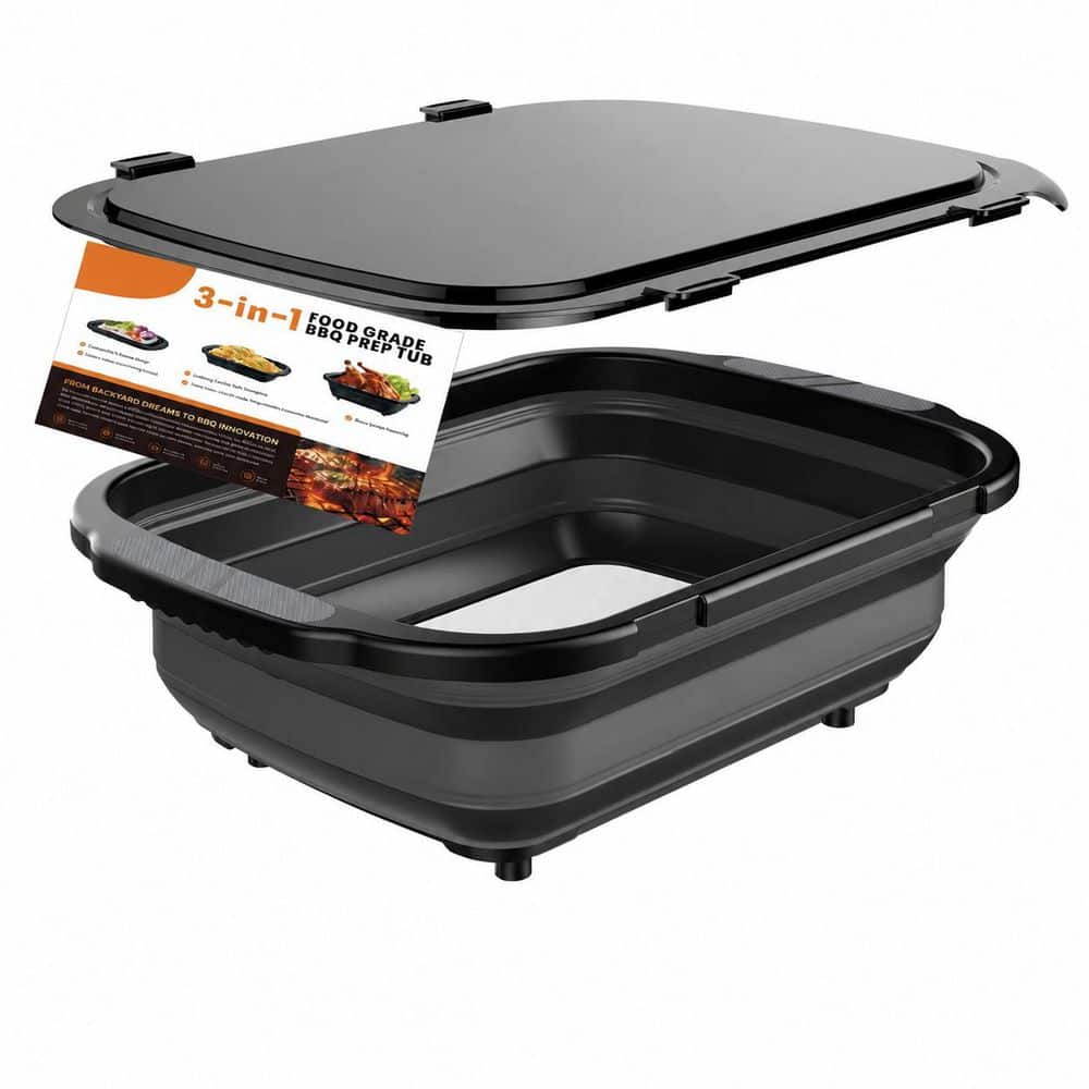 1-Piece Titanium and Food-Grade PP Collapsible Cutting Board Set Gray Kitchen Tool with Locking Lid Leak-Proof Design price history on PriceWatchPro