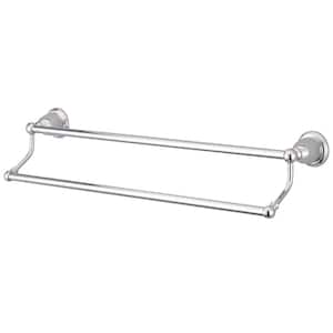 Heritage 18 in. Wall Mount Dual Towel Bar in Polished Chrome