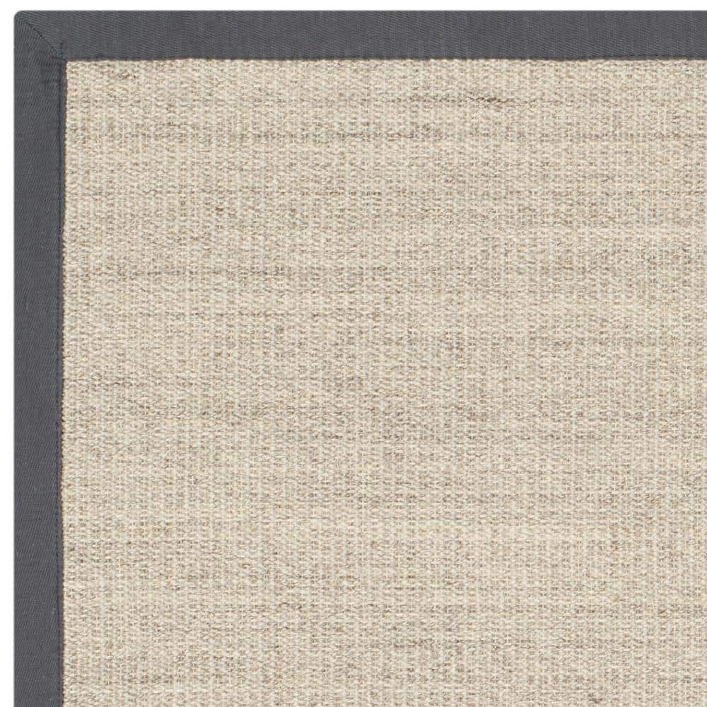 Handmade Gray Square Non-slip Sisal Rug