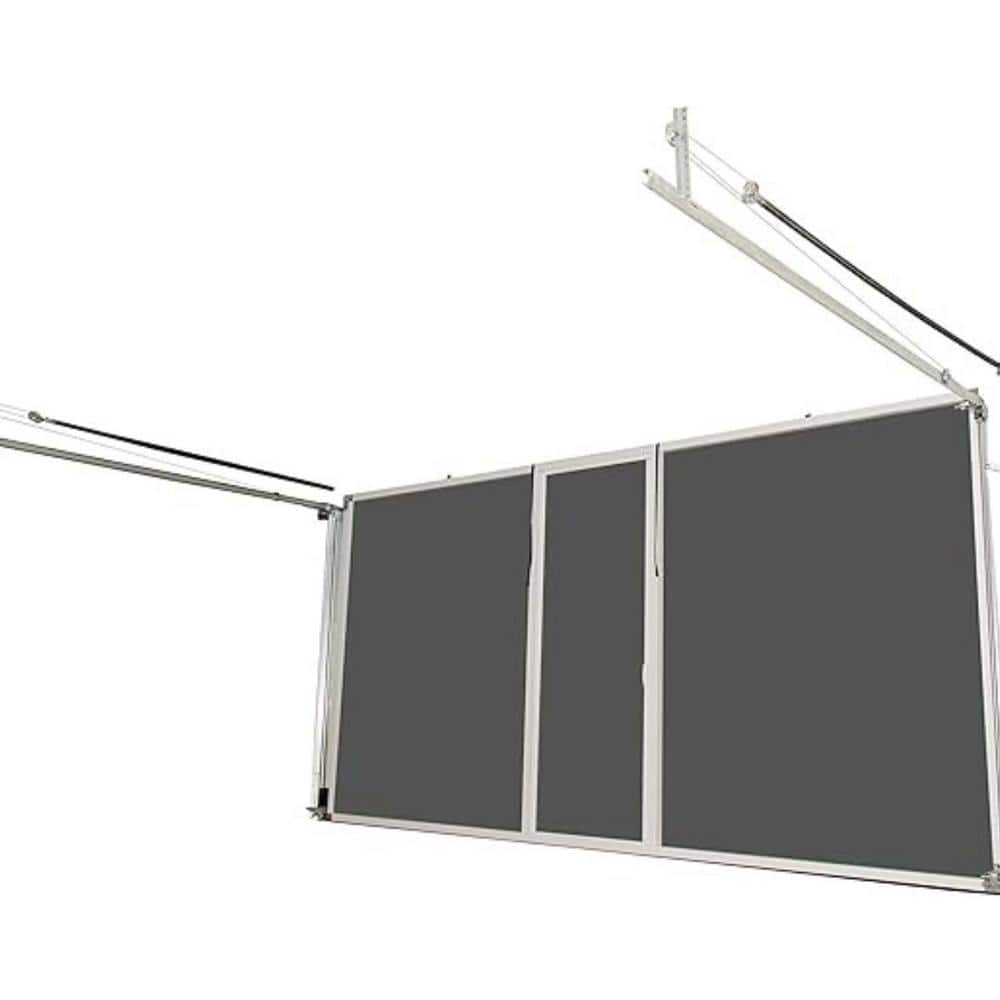 8 X 7 Ft. Fiberglass Durable Heavy Duty Magnetic Garage Screen Door Retractable Hands Free With 4 Roll Up Straps