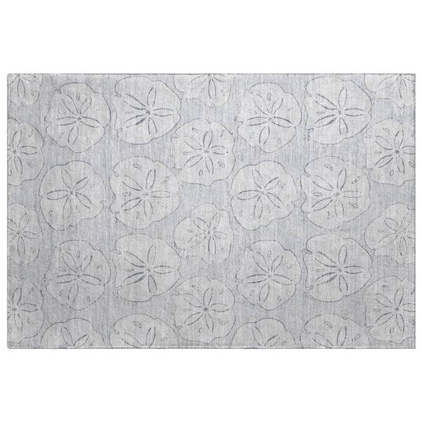 Dream Shag Premium Machine Washable Abstract ADS189 Gray 3 ft. x 4 ft. Area Rug