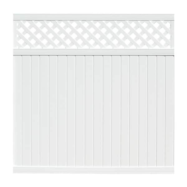 SIXTH AVENUE BUILDING PRODUCTS SUPPLYING THE WORLD Belfast 6 ft. x 6 ft. White Vinyl Lattice Top Fence Panel