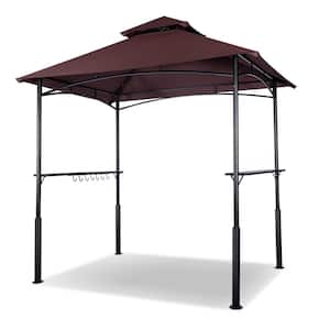 Outdoor Patio 8 ft. x 5 ft. Grill Gazebo with Hook