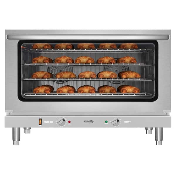 Koolmore 32 in. Countertop Electric Convection Single Oven with Full Size Pans and 4-Racks, 3500-Watt in Stainless-Steel