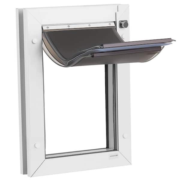 Pet Door, Medium, with Three Magnetic Flaps and Metal Frame, Strong and Weatherproof Dog Door, 8.25 W x 12.25 H