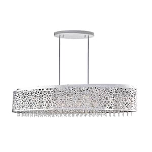 Bubbles 16 Light Drum Shade Chandelier With Chrome Finish