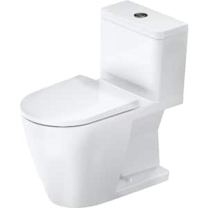 D-Neo 1-Piece 1.32/0.92 GPF Dual Flush Elongated Toilet in White with Seat Included