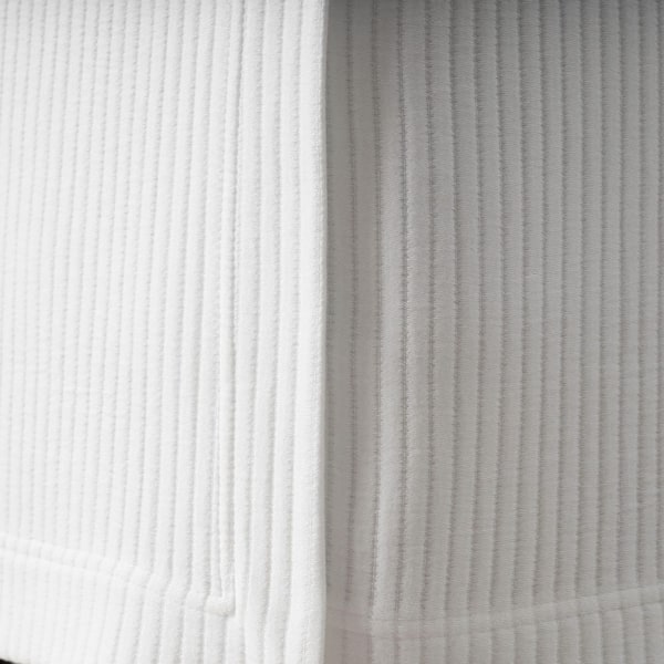 Company Cotton  18 in. Vertical Stripe White King Bed Skirt