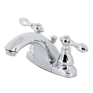 American Classic 4 in. Centerset Double Handle Bathroom Faucet in Polished Chrome