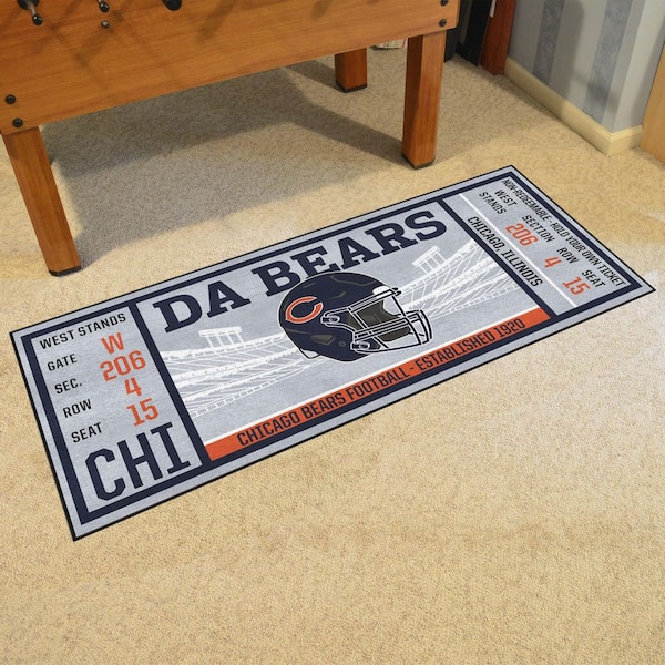 NFL - Chicago Bears 30 in. x 72 in. Indoor Ticket Runner Rug