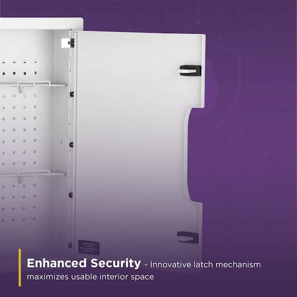 Biometric In-Wall Safe with Advanced Finger Vein Recognition Access in Light Grey