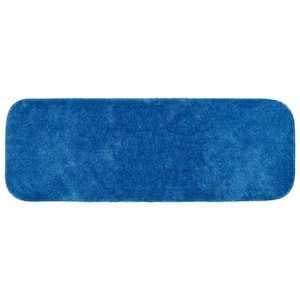 Lavish Home Blue 24 in. x 60 in. Memory Foam Extra Long Bath Mat 67-11-B -  The Home Depot