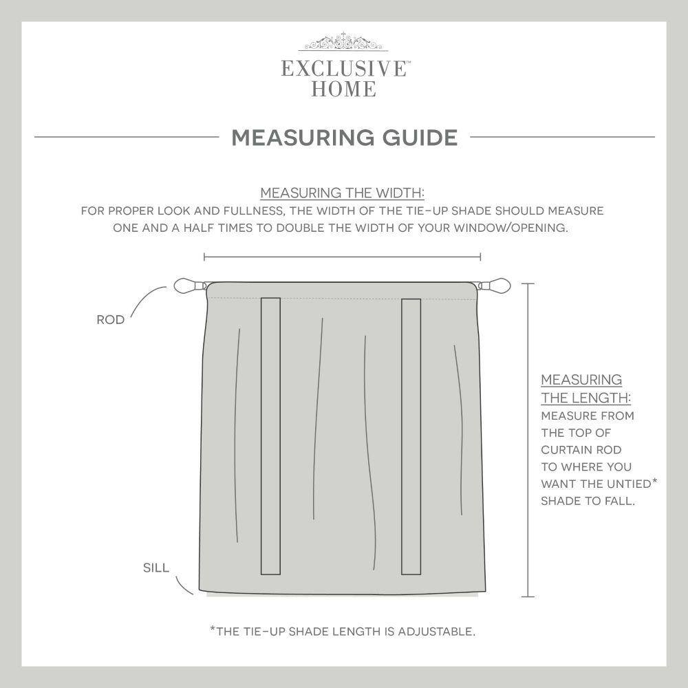White Sheer Linen-Like Rod Pocket Tie Up Shade Panel
