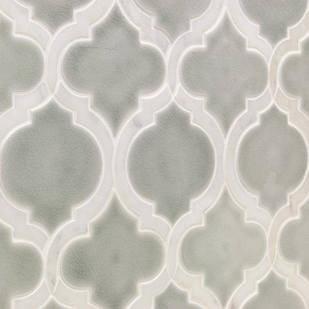 Tundra Arabesque Ceramic Mosaic Tile Sheet