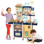 Nyeekoy Kids Kitchen Playset Little Chef Play Kitchen Set Children Pretend  Play Cook Toys, Pink TH17Y0732 - The Home Depot