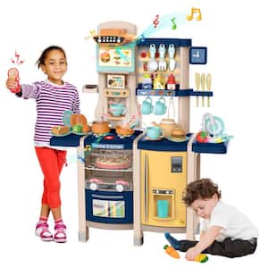 Kids Play Kitchen Toddler Kitchen Play Set Pretend Play Cook Toys with Lights and Sounds