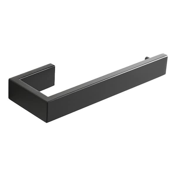 Boyel Living 8.26 in. L Wall Mounted Stainless Steel Hand Towel Bar in Matte Black