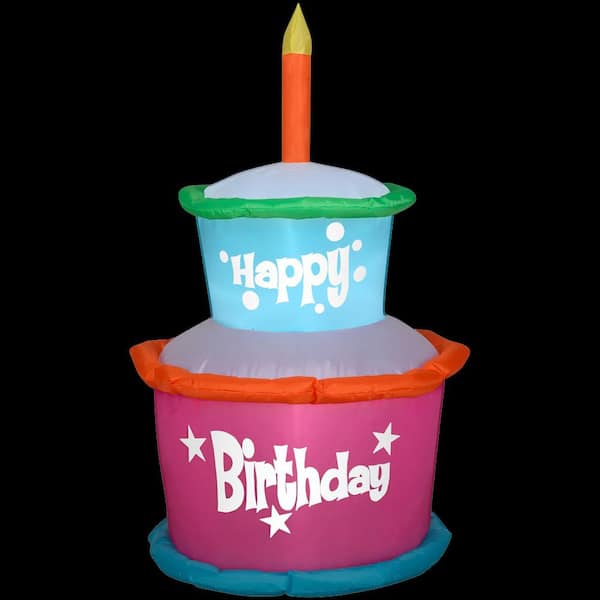 3.5 ft. H x 2 ft. W Inflatable Birthday Cake with Candles