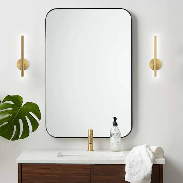 Breshay 15.75 in. Modern Strip Gold 6000K Integrated LED Cool White Light Metal Wall Sconce