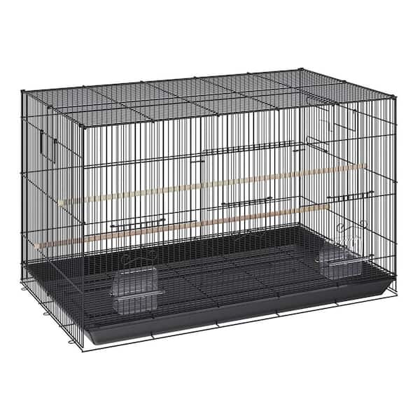 30 in. Bird Cage, Metal Large Parakeet Cages for Cockatiels Small Parrot Budgies Lovebirds Canaries, Pet Bird Cage