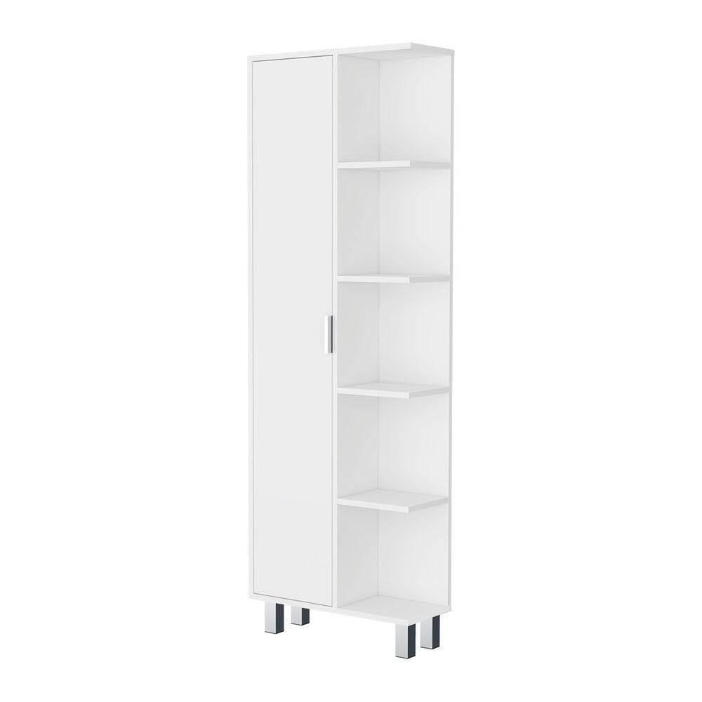 20.9 in. W x 8.2 in. D x 62.9 in. H White MDF Freestanding Linen Cabinet with 1 Door and 9-Shelves price history on PriceWatchPro