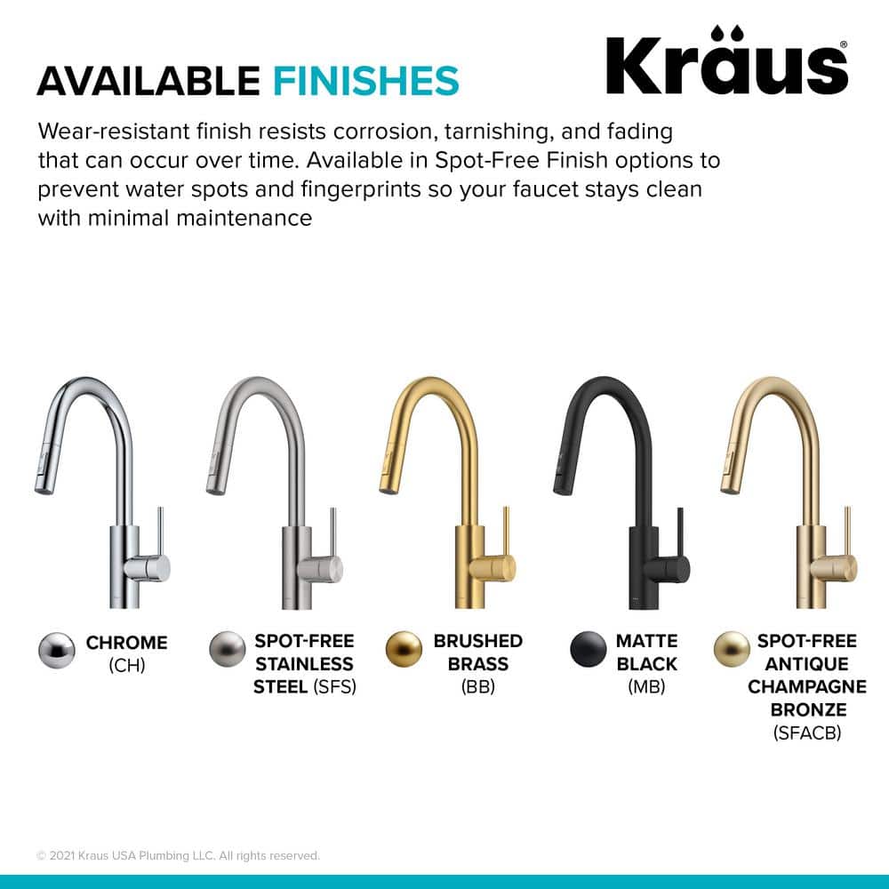 Brushed Brass Single Handle Pull Down Kitchen Faucet