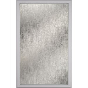 Rain 22 in. x 36 in. x 1 in. with White Frame Replacement Door Glass
