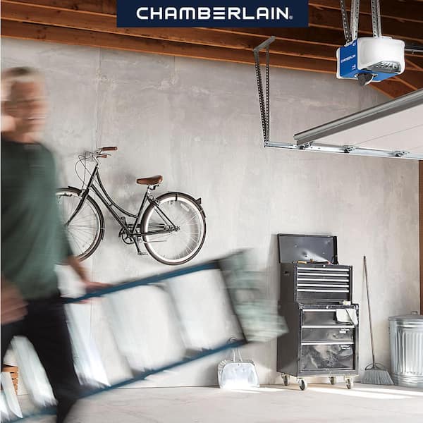 Chamberlain 3 4 Hp Dc Belt Drive Wi Fi Plus Lift Power With Integrated Camera Garage Door Opener B4545 The Home Depot