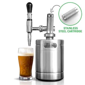 8-Cup Stainless Steel Homebrew Coffee Maker Keg System Kit with Pressure-Relieving Valve