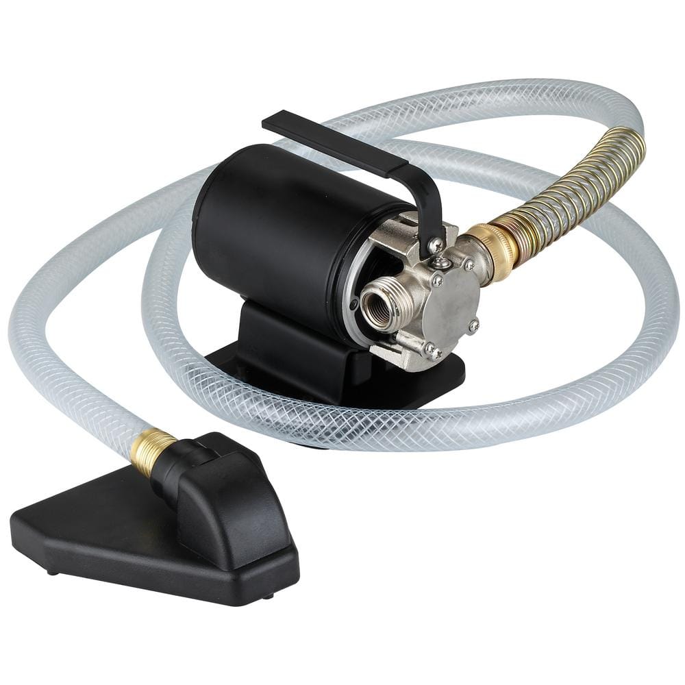 Acquaer 12V 1/10 HP Portable Electric Water Transfer Pump with Hose Kit