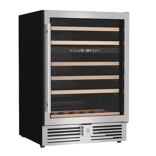 49 Bottle Dual-Zone Wine Cooler, in Stainless Steel