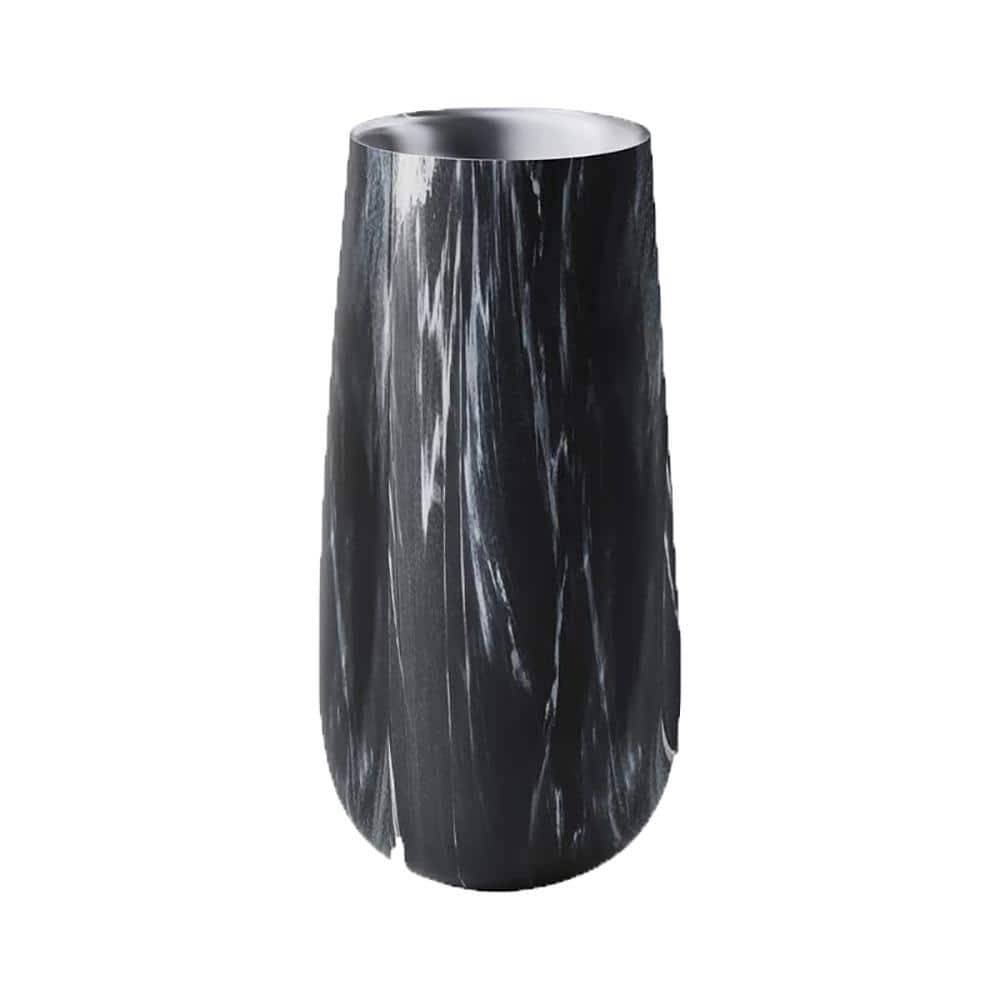 Double Walled 8 oz. Insulated Gray Marble Stainless Steel Flute Champagne T