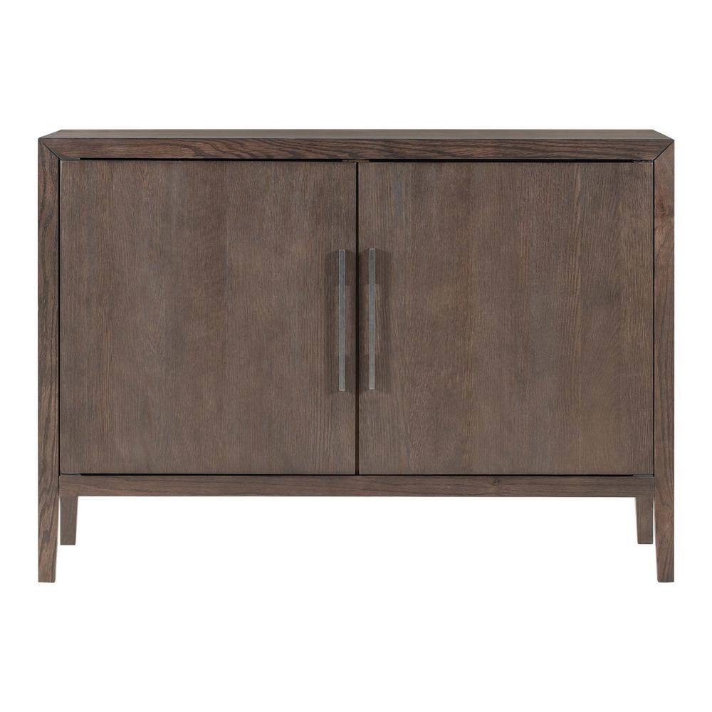 47.2 in. W x 17.7 in. D x 33.5 in. H Brown Linen Cabinet with 2 Metal Handl