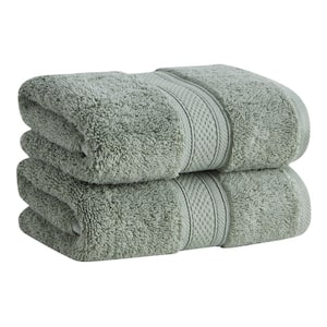 16 in. x 28 in. 100% Cotton Low Twist Hand Towels 550 GSM Highly Absorbent (2-Pack, Jade Green)