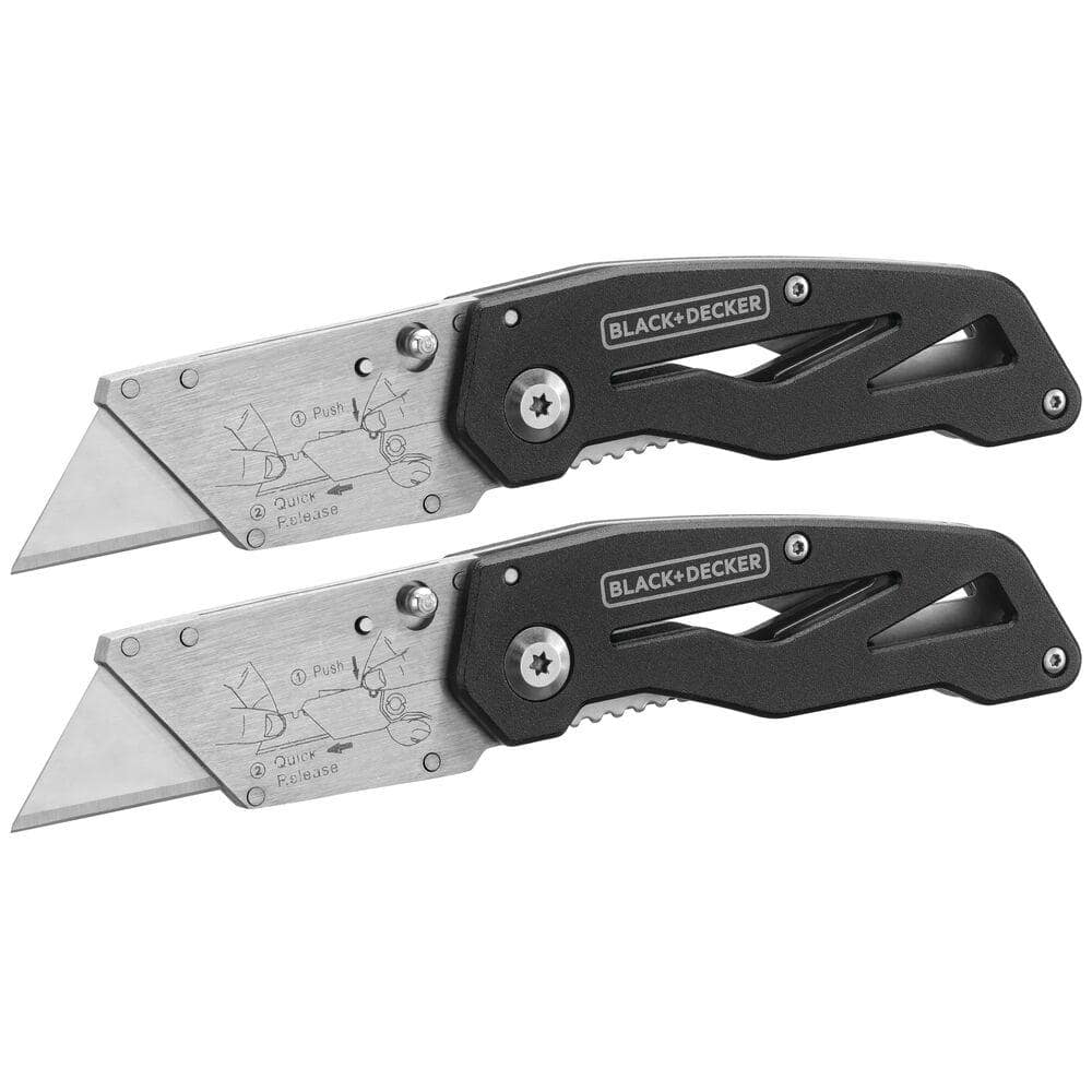 beyond by BLACK+DECKER Utility Knife, Retractable, Quick Change Blade,  2-Pack (BDHT1039495APB)