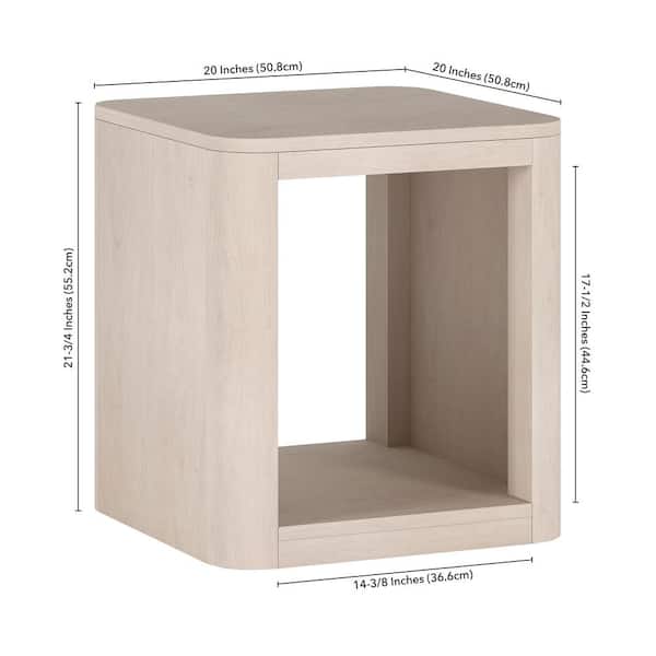 Meyer&Cross Kellan 20 in. Alder White Square MDF Top End