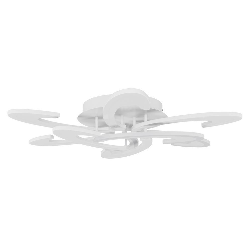 Modern 33.07 in. Flower Shape LED Flush Mount Acrylic PetalsClose to Ceilin