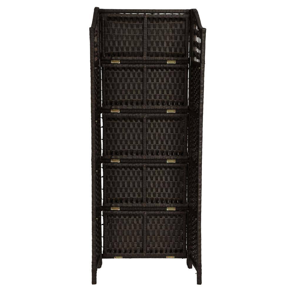 Oriental Black Stained Spruce 53" Adjustable 5-Shelf Bookcase