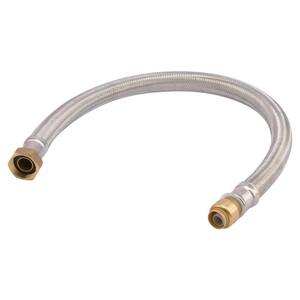 1/2 in. Push-to-Connect x 3/4 in. FIP x 24 in. Braided Stainless Steel Water Heater Connector