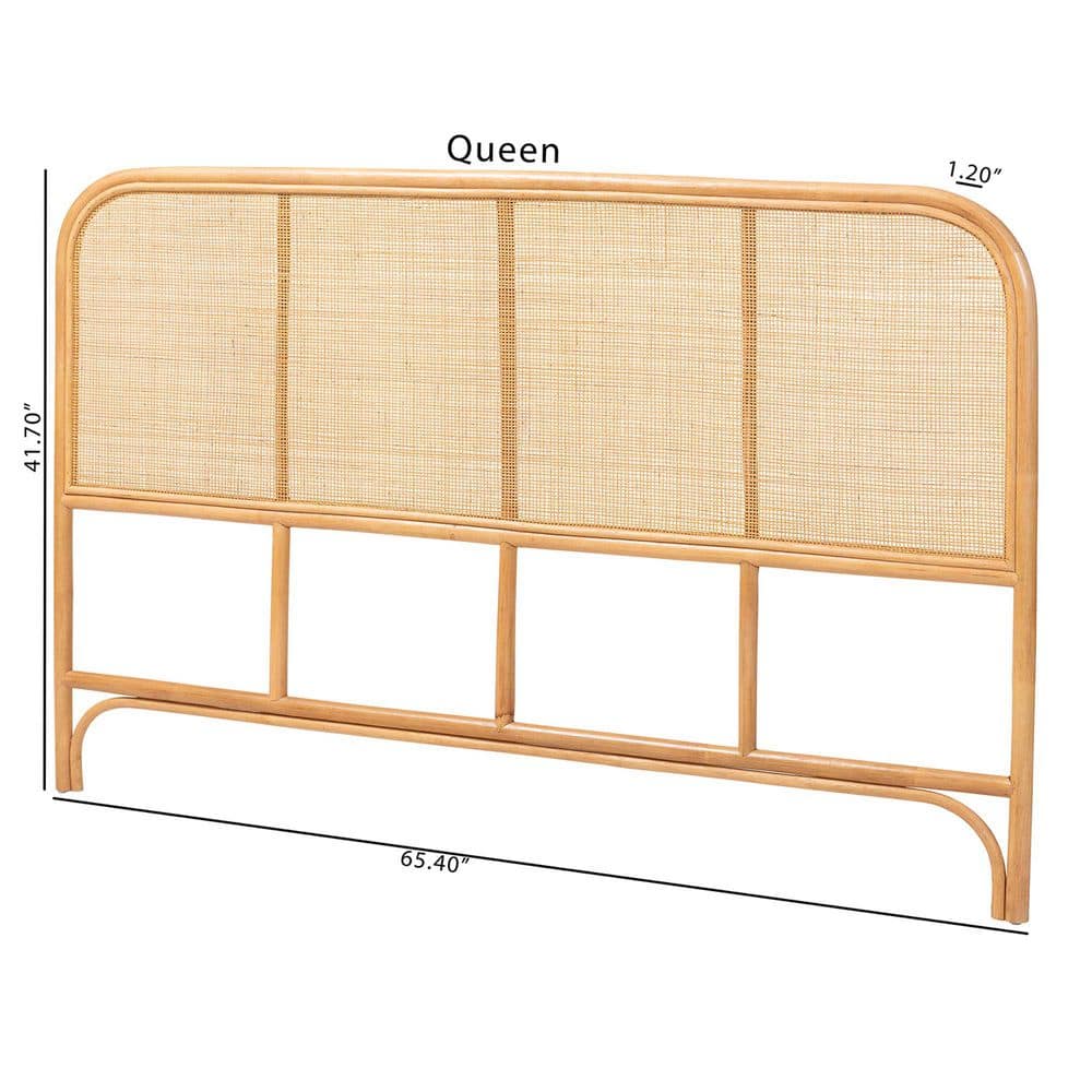 Agota Light Honey Rattan Queen Standalone Headboard - thumbnail 5