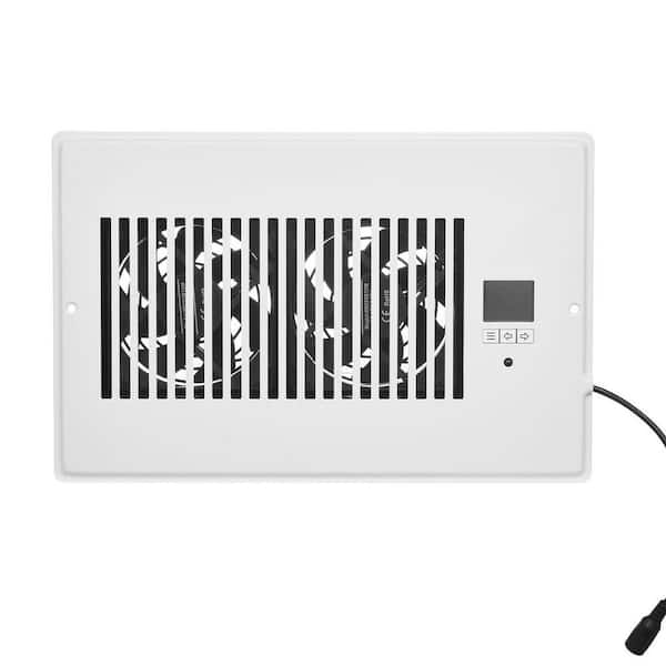 6 x 10 in. Smart Vent Booster Fan with Remote Thermostat, White