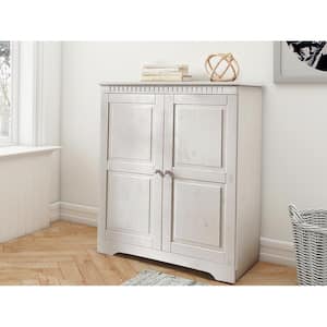 Cubrix White/Lacquer 2 Door Storage Cabinet