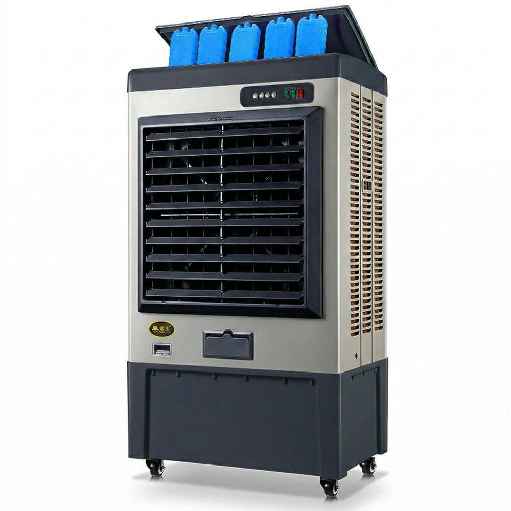 15.8 Gal. 3-Speed Heavy Duty Portable Evaporative Cooler 5297 CFM Air Fan with Auto Refill and 5 Ice Packs in Gray price history on PriceWatchPro