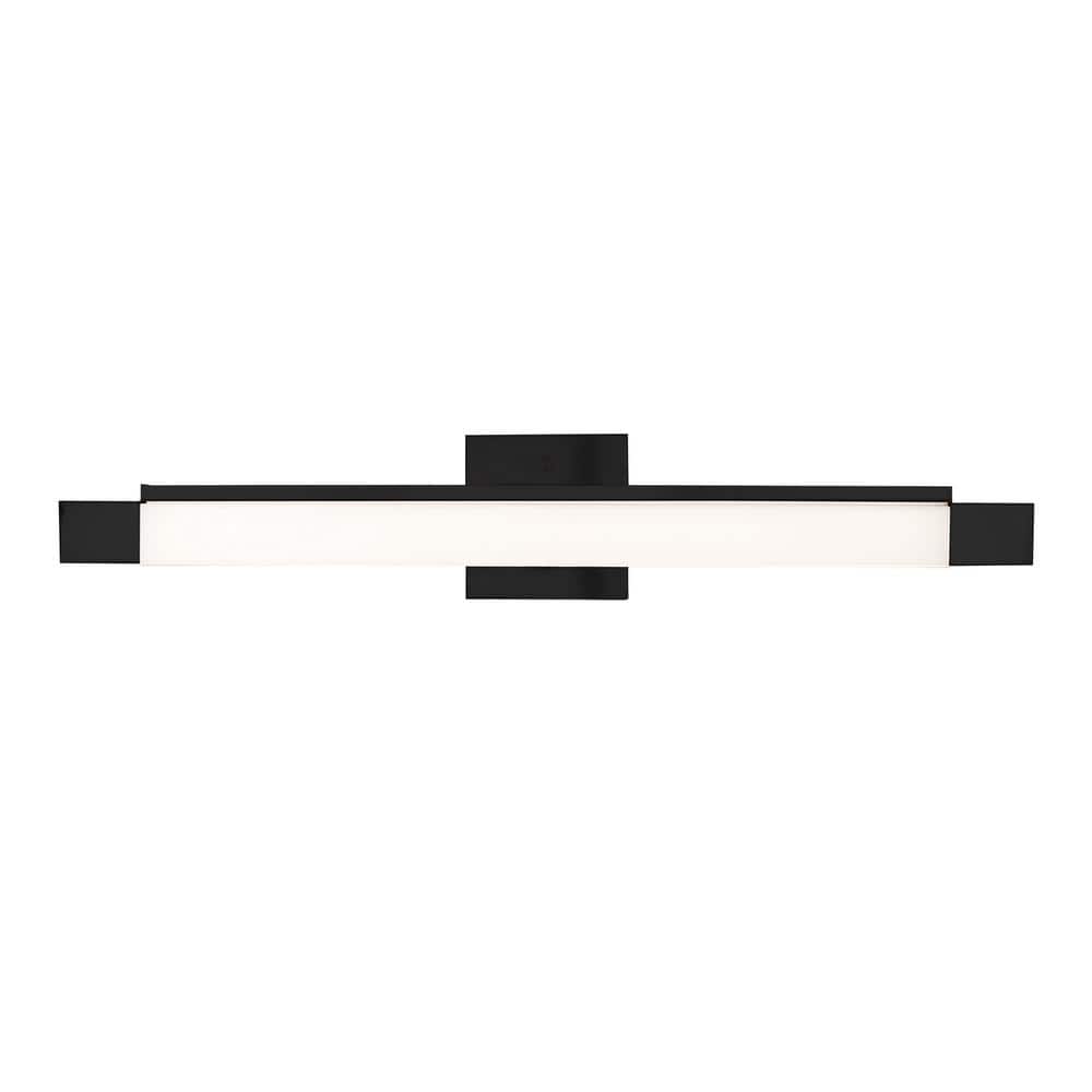 Black 27.5" Dimmable Outdoor LED Bath Bar