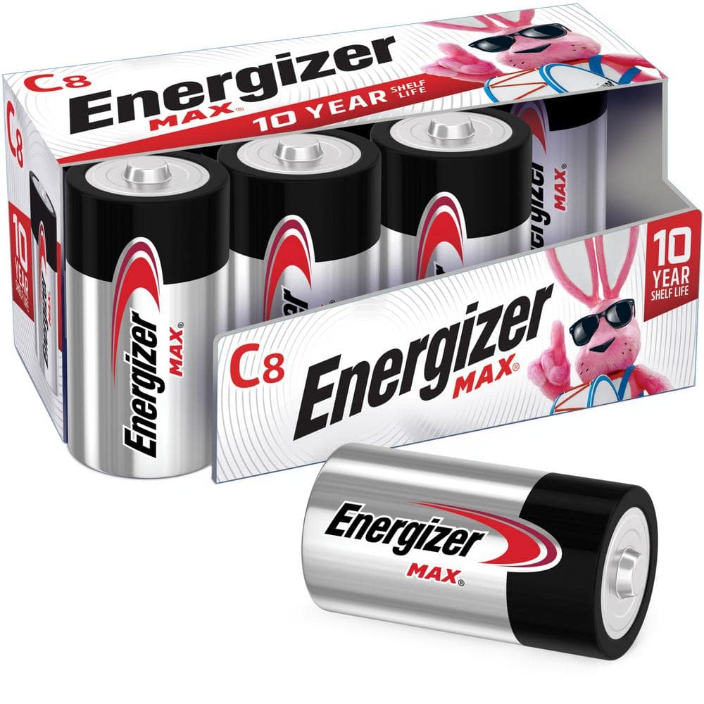 schroot schoorsteen haar Energizer MAX C Batteries (8 Pack), C Cell Alkaline Batteries E93FP-8 - The  Home Depot