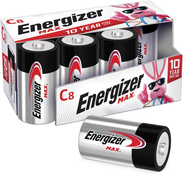 Energizer MAX C Batteries (8-Pack), C Cell Alkaline Batteries