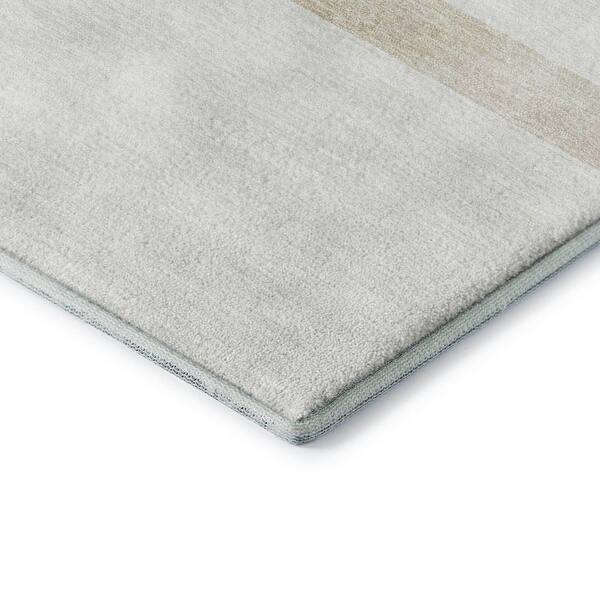 Mayfield Premium Machine Washable Abstract AMF2131 Linen 9 ft. x 12 ft. Area Rug