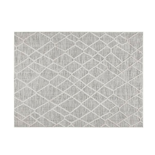 7 ft. x 5 ft. Gray+Cream Terni Pebble Indoor Area Rug